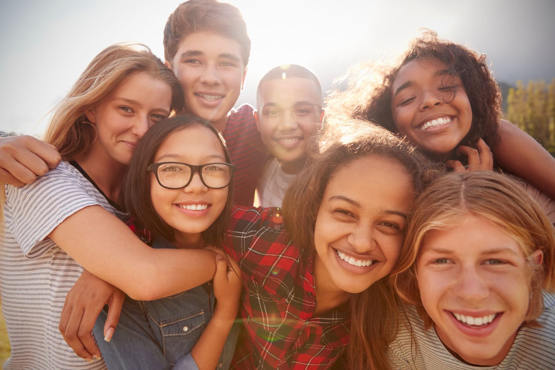 adolescentes haciéndose una foto