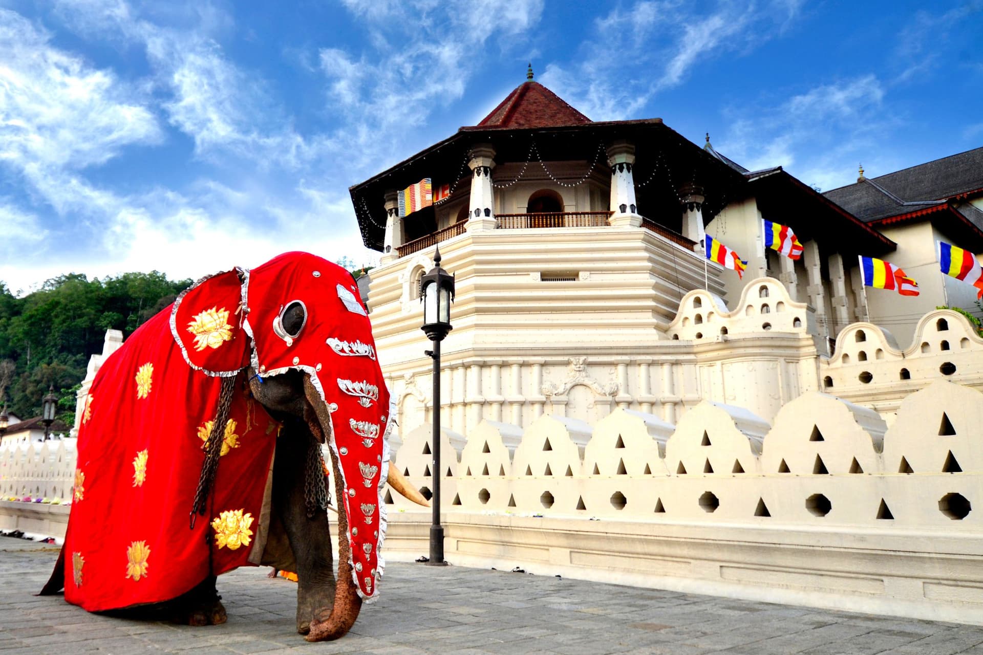 Templo del diente de Buda en Kandy, Sri Lanka.