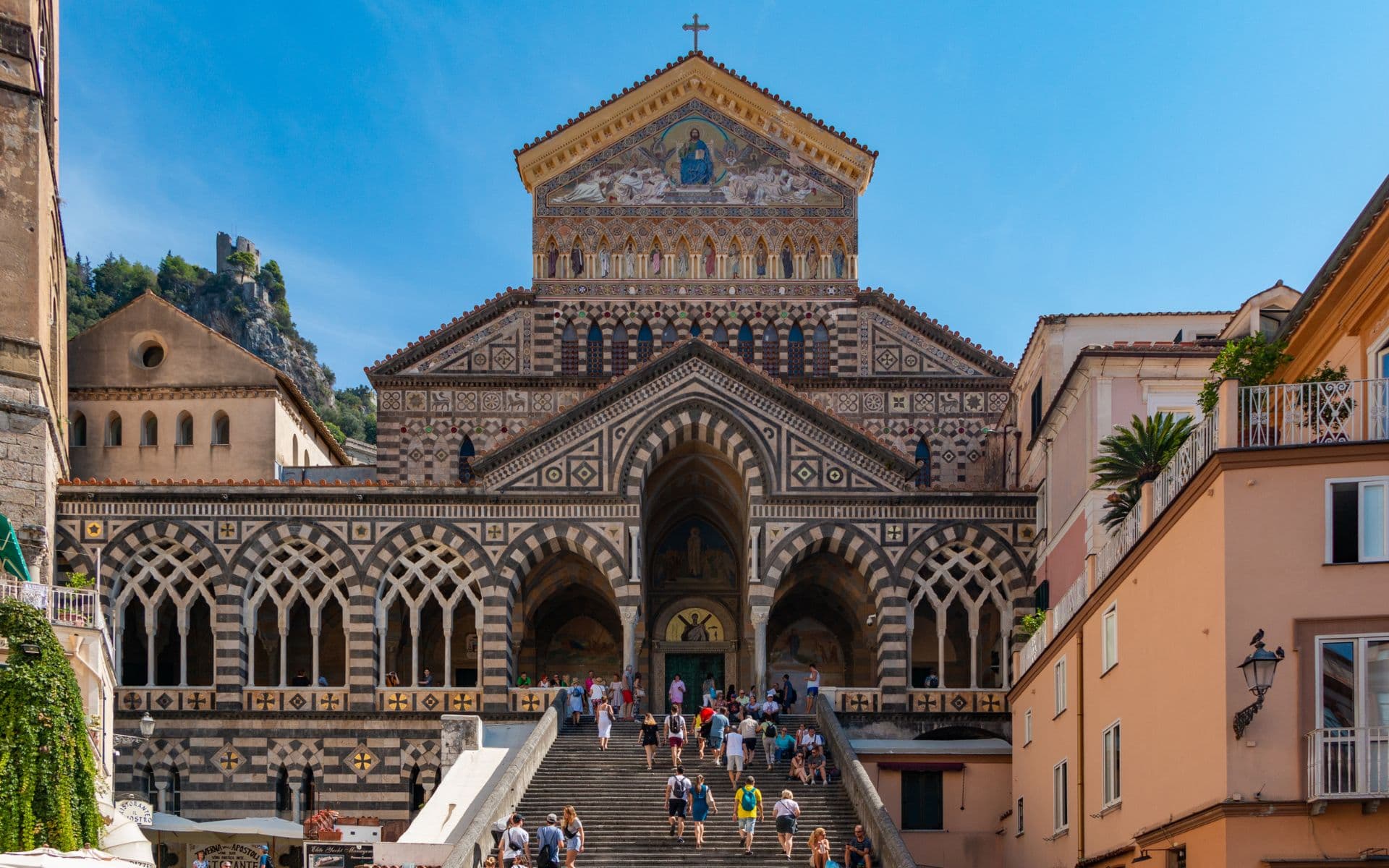 Catedral de San Andrés en Amalfi, en la Costa Amalfitana.