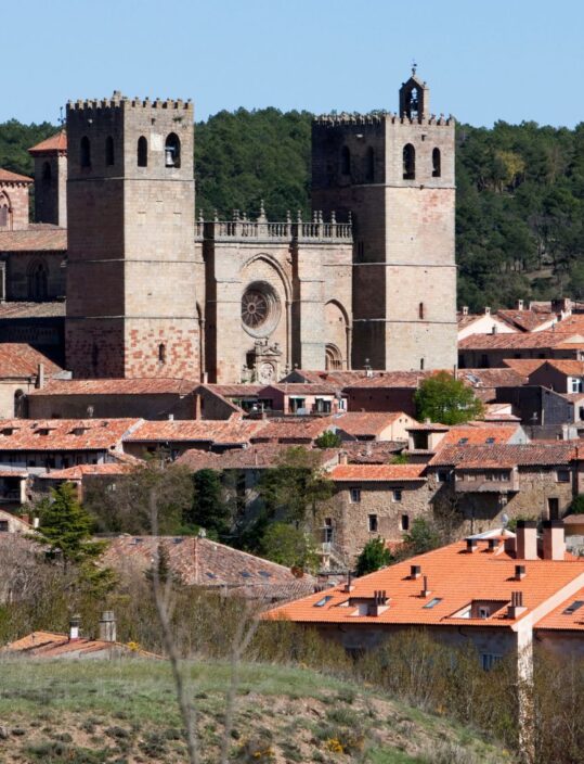Vista panorámica de Sigüenza con la catedral y los tejados del casco histórico